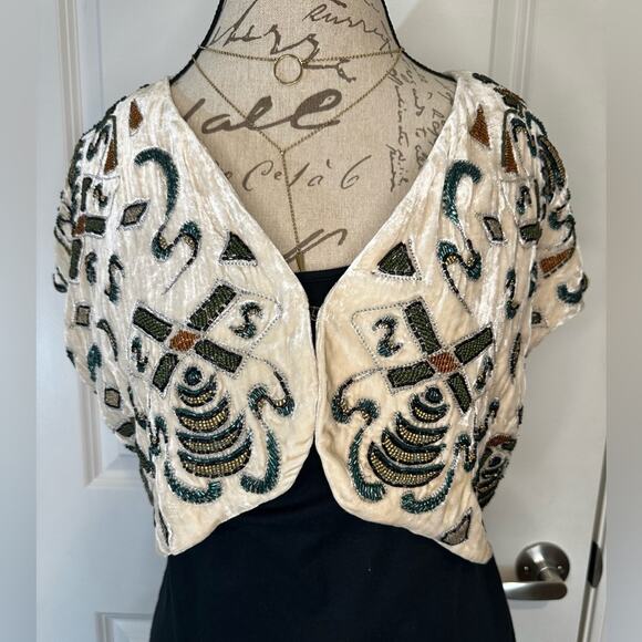 Laundry by Design Beaded Velvet Shaw Never worn SZ M Formal/costume/wedding - Picture 1 of 8